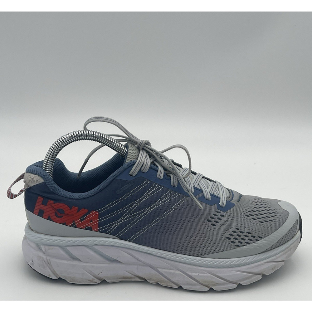 HOKA ONE ONE Clifton 6 Wide Running Shoes Women’s 8D Gray Blue 1102877 PAMB
